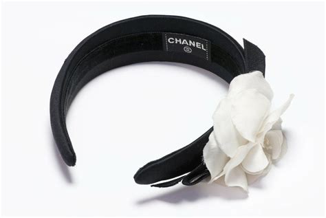 chanel camelia headband|Chanel headwear.